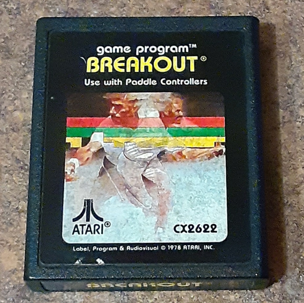Vintage 1978 Atari 2600 Breakout Game Cartridge -
